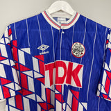 Shop 1989/90 AJAX AWAY SHIRT (L) UMBRO, classic football shirts, vintage football shirts & retro soccer jerseys at Cult Kits