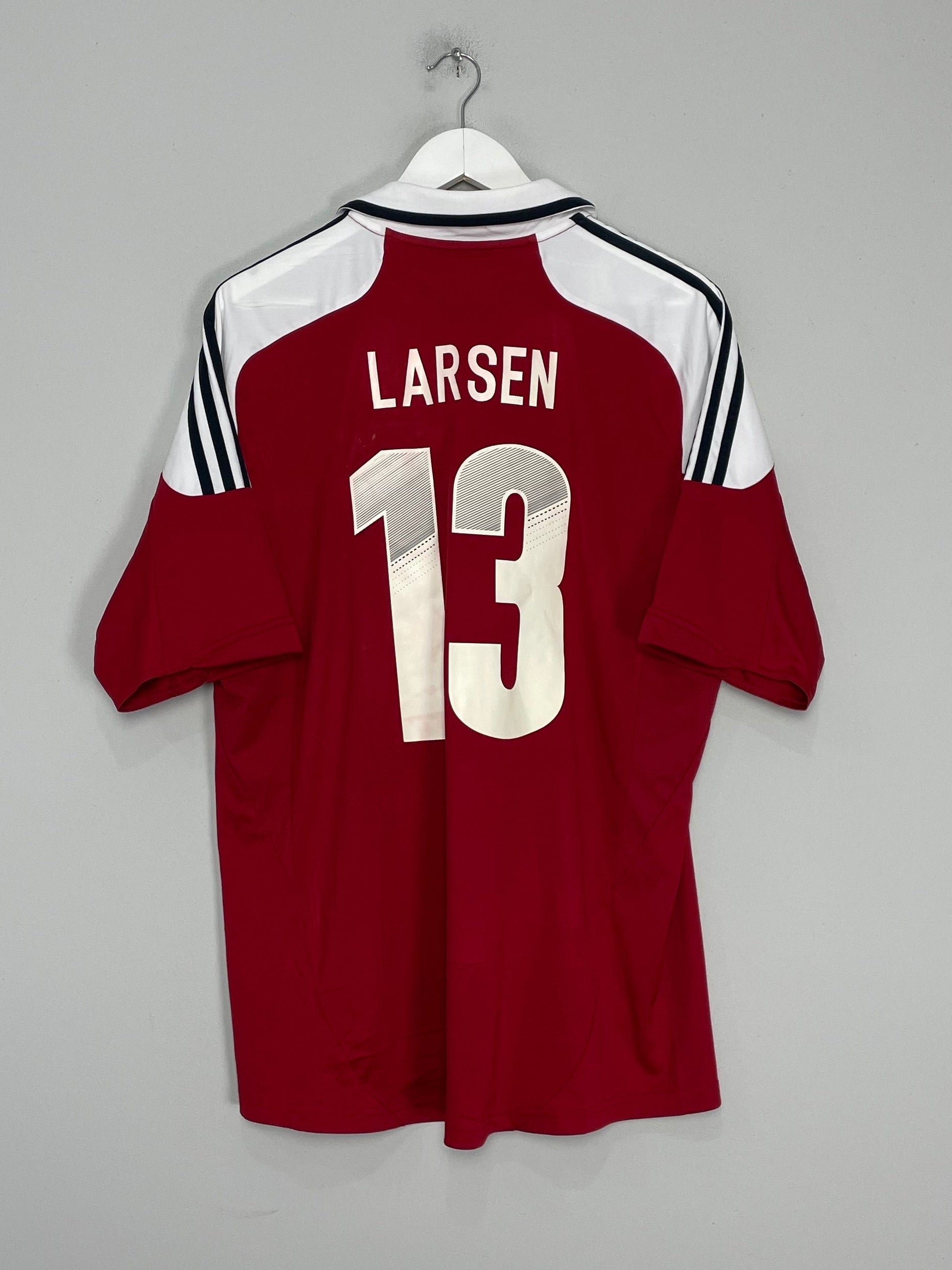 Shop 2012/13 DENMARK LARSEN #13 HOME SHIRT (XL) ADIDAS, classic football shirts, vintage football shirts & retro soccer jerseys at Cult Kits