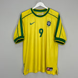 1998/00 BRAZIL RONALDO #9 HOME SHIRT (L) NIKE