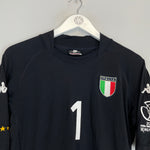Shop 2002/03 ITALY BUFFON #1 GK SHIRT (M) KAPPA, classic football shirts, vintage football shirts & retro soccer jerseys at Cult Kits