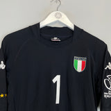 Shop 2002/03 ITALY BUFFON #1 GK SHIRT (M) KAPPA, classic football shirts, vintage football shirts & retro soccer jerseys at Cult Kits