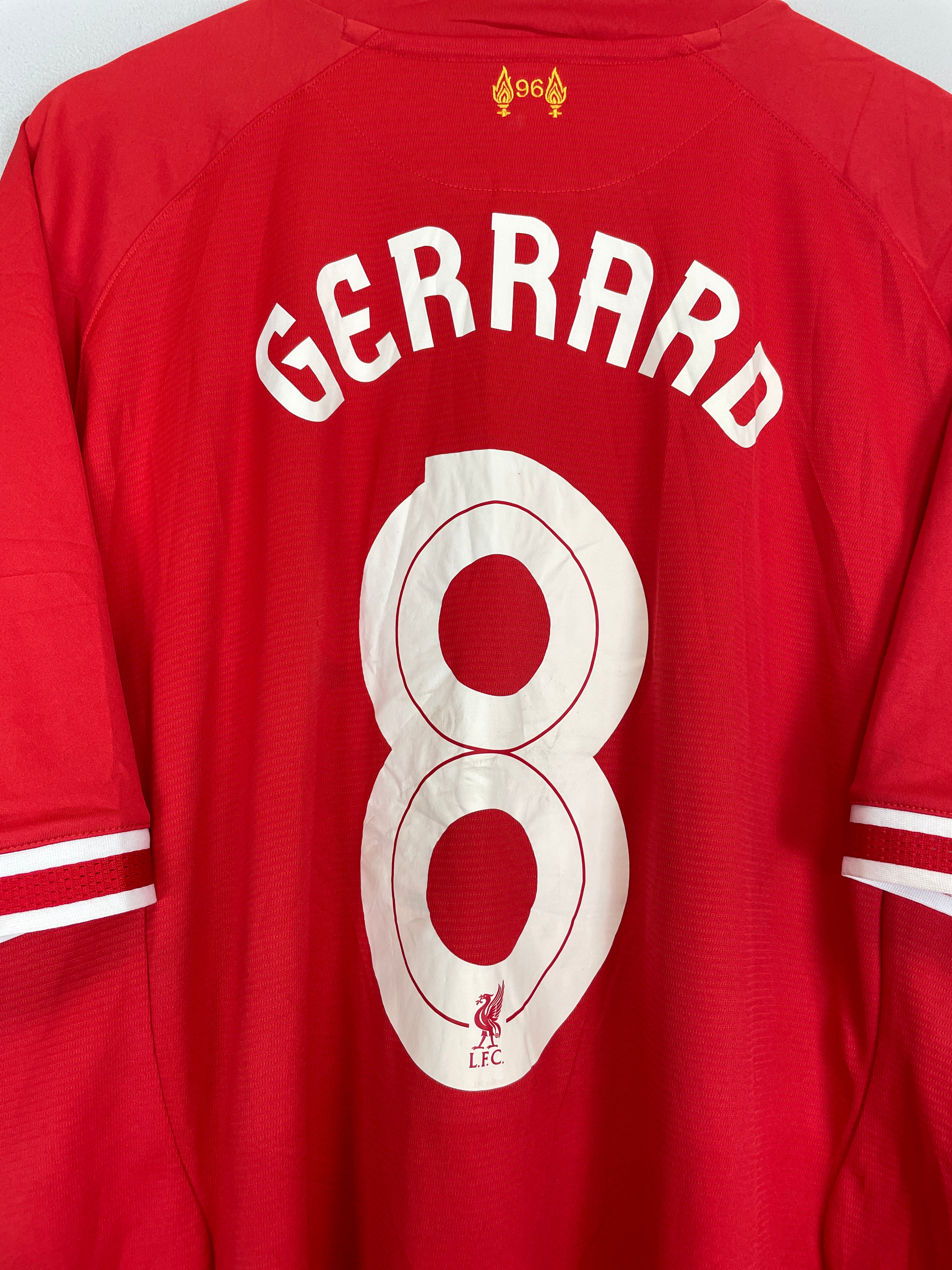Shop 2013/14 LIVERPOOL GERRARD #8 HOME SHIRT (XXXL) WARRIOR, classic football shirts, vintage football shirts & retro soccer jerseys at Cult Kits