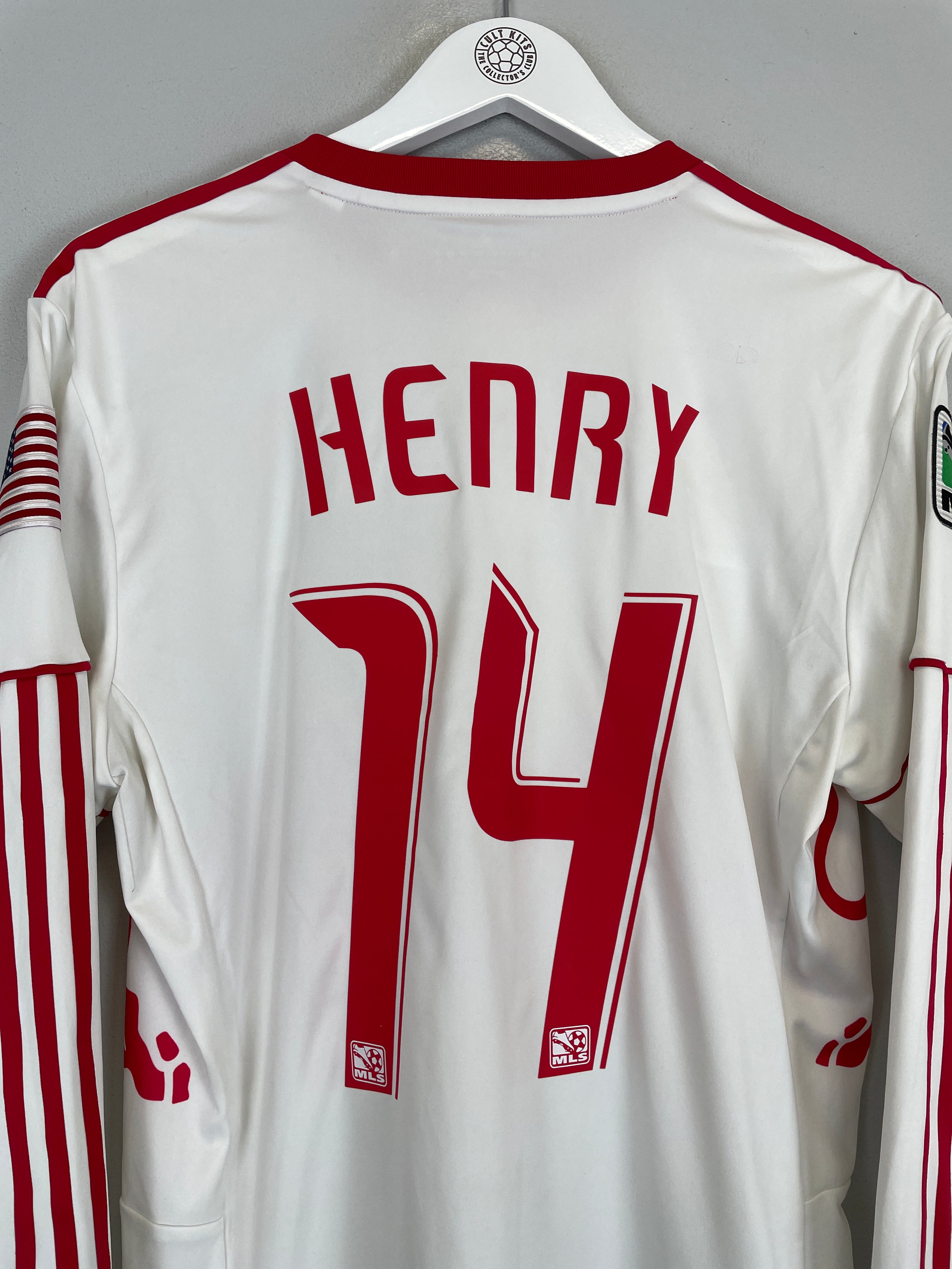 Shop 2010/11 NEW YORK RED BULLS HENRY #14 *PLAYER ISSUE* L/S HOME SHIRT (L) ADIDAS, classic football shirts, vintage football shirts & retro soccer jerseys at Cult Kits
