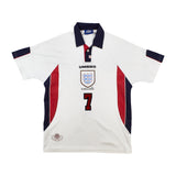 1997/99 England Beckham #7 Home Shirt (L) Umbro