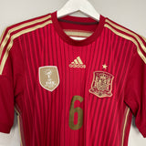 2013/15 SPAIN A.INIESTA #6 HOME SHIRT (S) ADIDAS