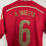 2013/15 SPAIN A.INIESTA #6 HOME SHIRT (S) ADIDAS