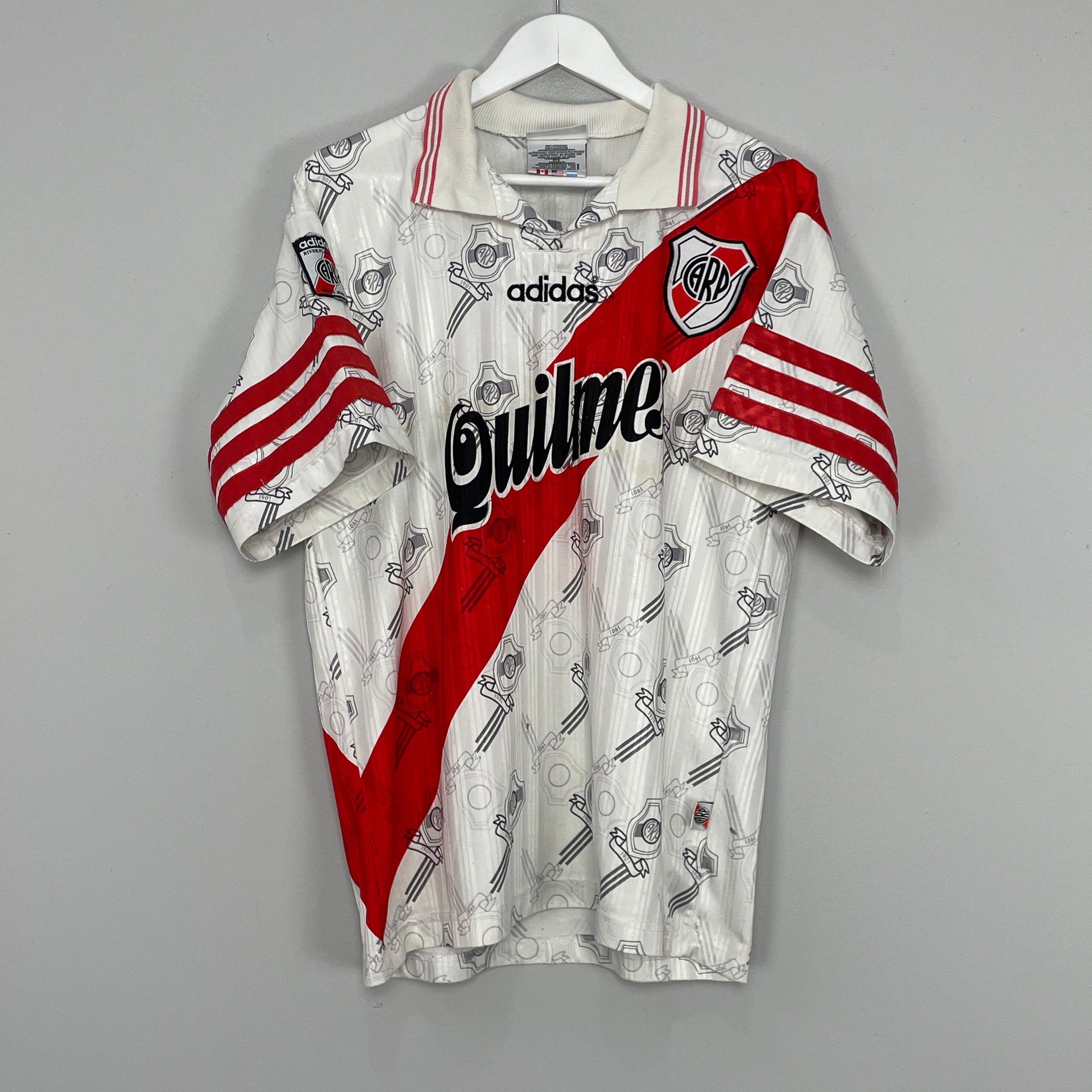 Shop 1996/98 RIVER PLATE #23 HOME SHIRT (M) ADIDAS, classic football shirts, vintage football shirts & retro soccer jerseys at Cult Kits