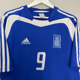 Shop 2004/06 GREECE CHARISTEAS #9 HOME SHIRT (L) ADIDAS, classic football shirts, vintage football shirts & retro soccer jerseys at Cult Kits