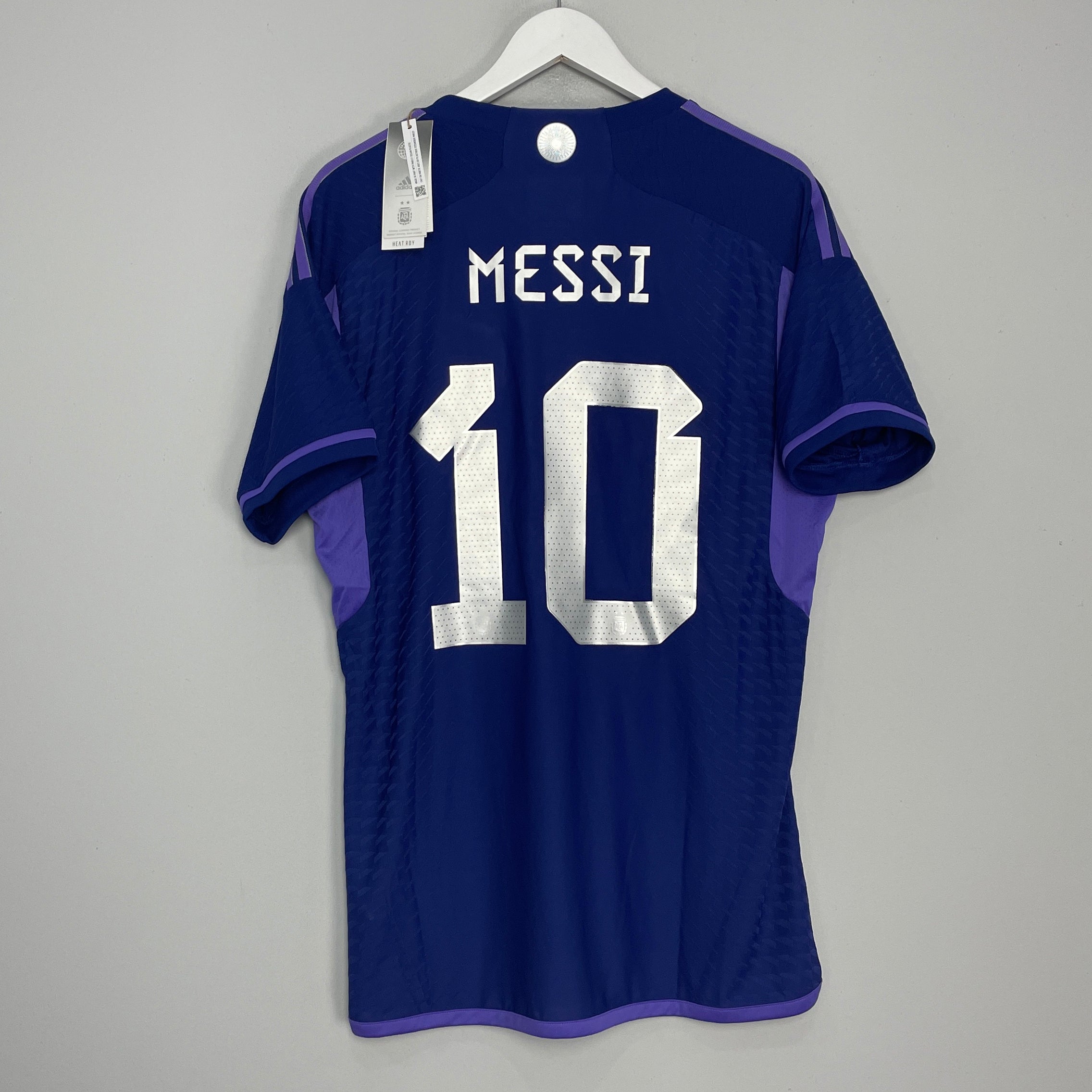 Shop 2022/23 ARGENTINA MESSI #10 *BNWT* AUTHENTIC AWAY SHIRT (L) ADIDAS, classic football shirts, vintage football shirts & retro soccer jerseys at Cult Kits