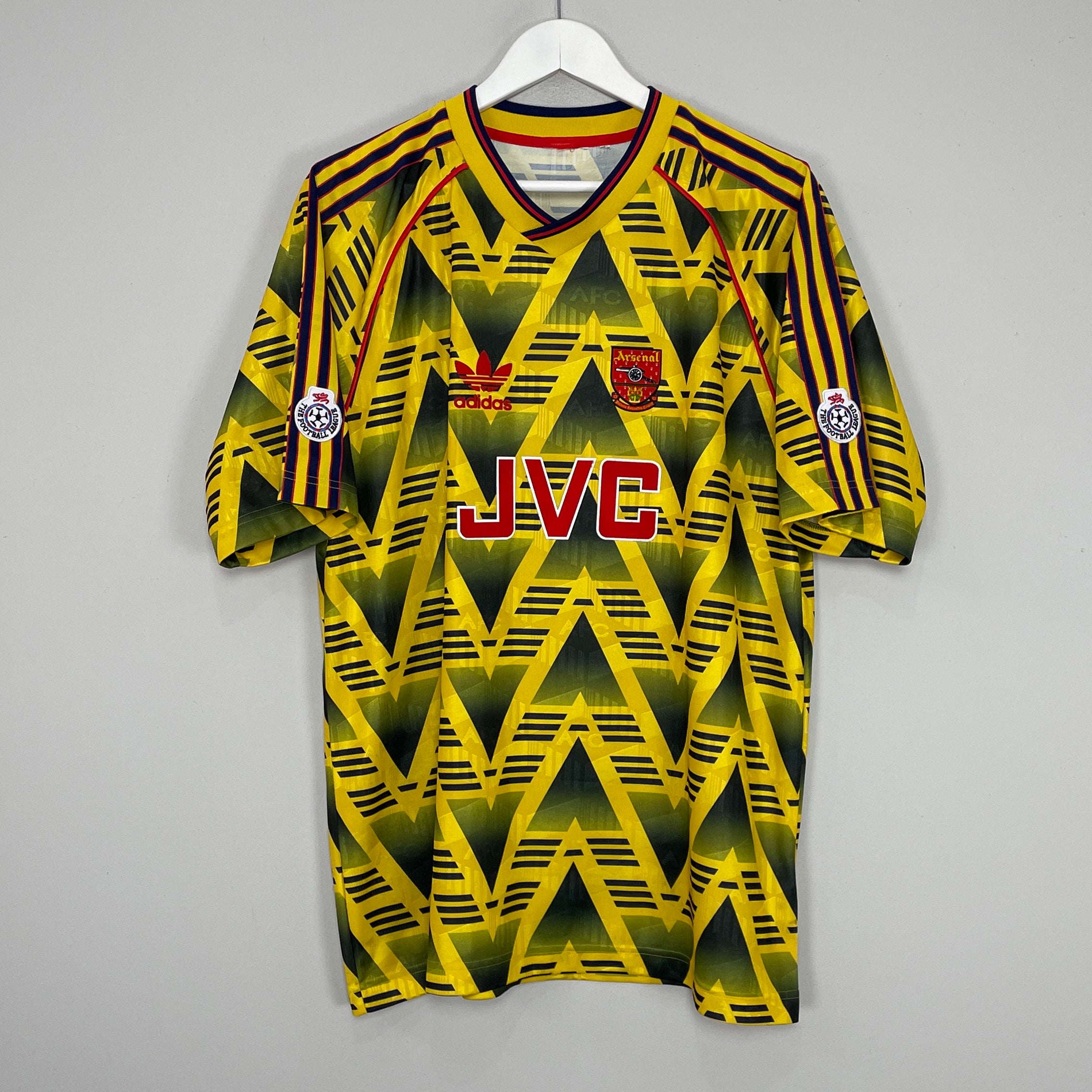 Shop 1991/93 ARSENAL #6 *REISSUE* AWAY SHIRT (XL) ADIDAS BRUISED BANANA, classic football shirts, vintage football shirts & retro soccer jerseys at Cult Kits