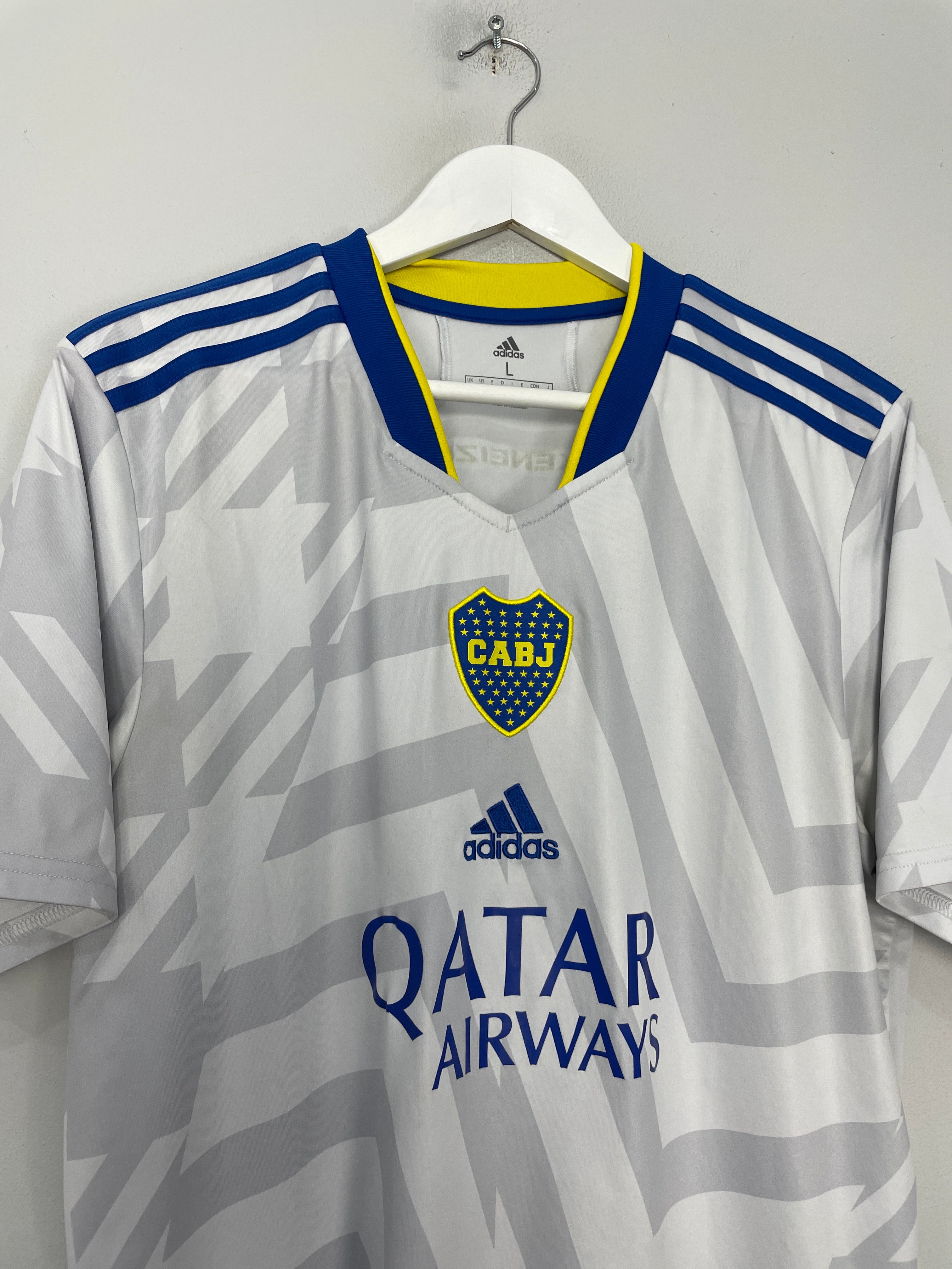 Shop 2021/22 BOCA JUNIORS SALVIO #11 AWAY SHIRT (L) ADIDAS, classic football shirts, vintage football shirts & retro soccer jerseys at Cult Kits