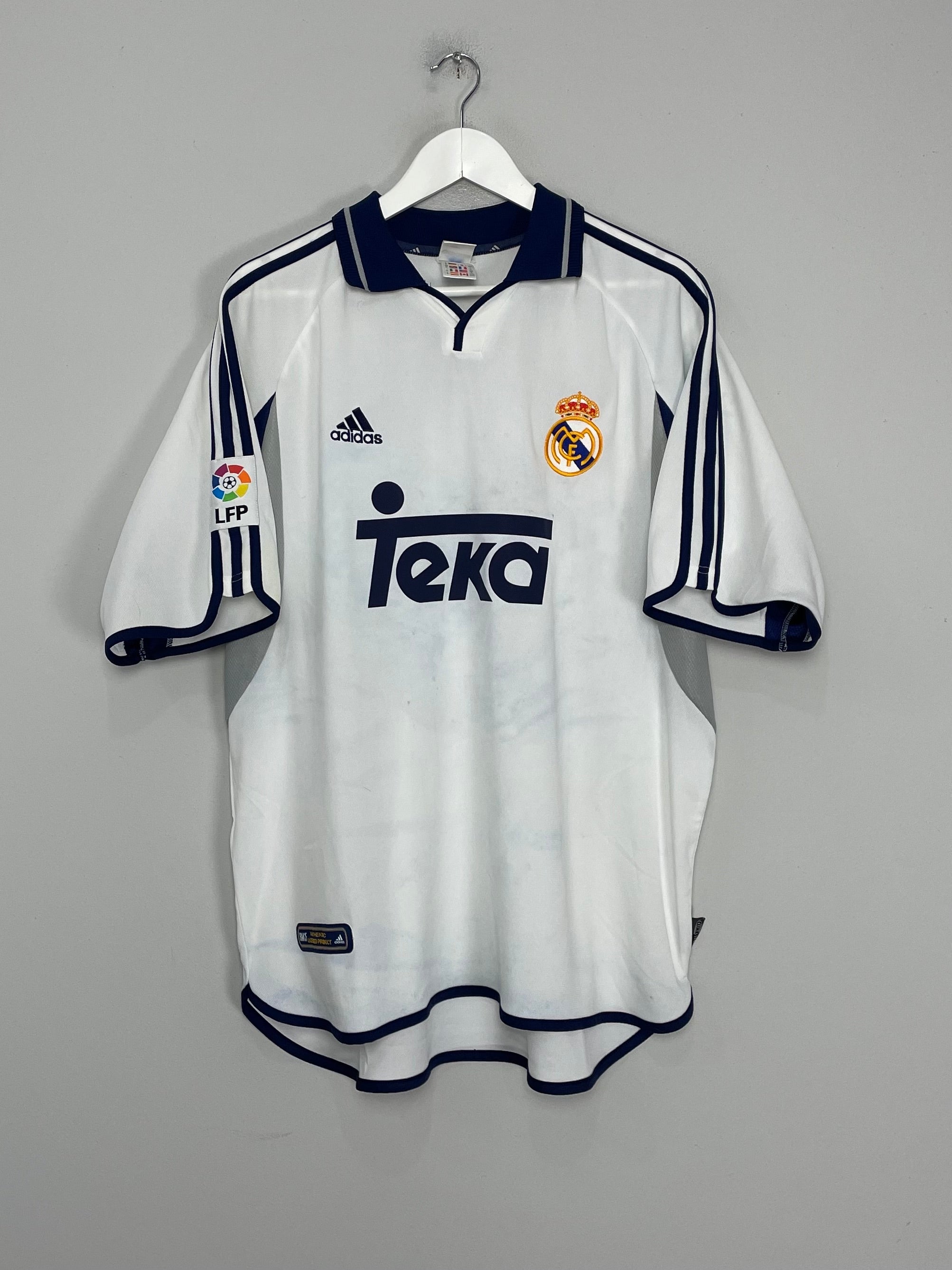 Shop 2000/01 REAL MADRID R.CARLOS #3 HOME SHIRT (XL) ADIDAS, classic football shirts, vintage football shirts & retro soccer jerseys at Cult Kits