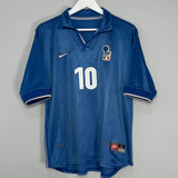 Shop 1997/98 ITALY DEL PIERO #10 HOME SHIRT (L) NIKE, classic football shirts, vintage football shirts & retro soccer jerseys at Cult Kits