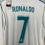Shop 2017/18 REAL MADRID RONALDO #7 *BNWT* L/S HOME SHIRT (XL) ADIDAS, classic football shirts, vintage football shirts & retro soccer jerseys at Cult Kits