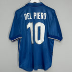 Shop 1997/98 ITALY DEL PIERO #10 HOME SHIRT (L) NIKE, classic football shirts, vintage football shirts & retro soccer jerseys at Cult Kits