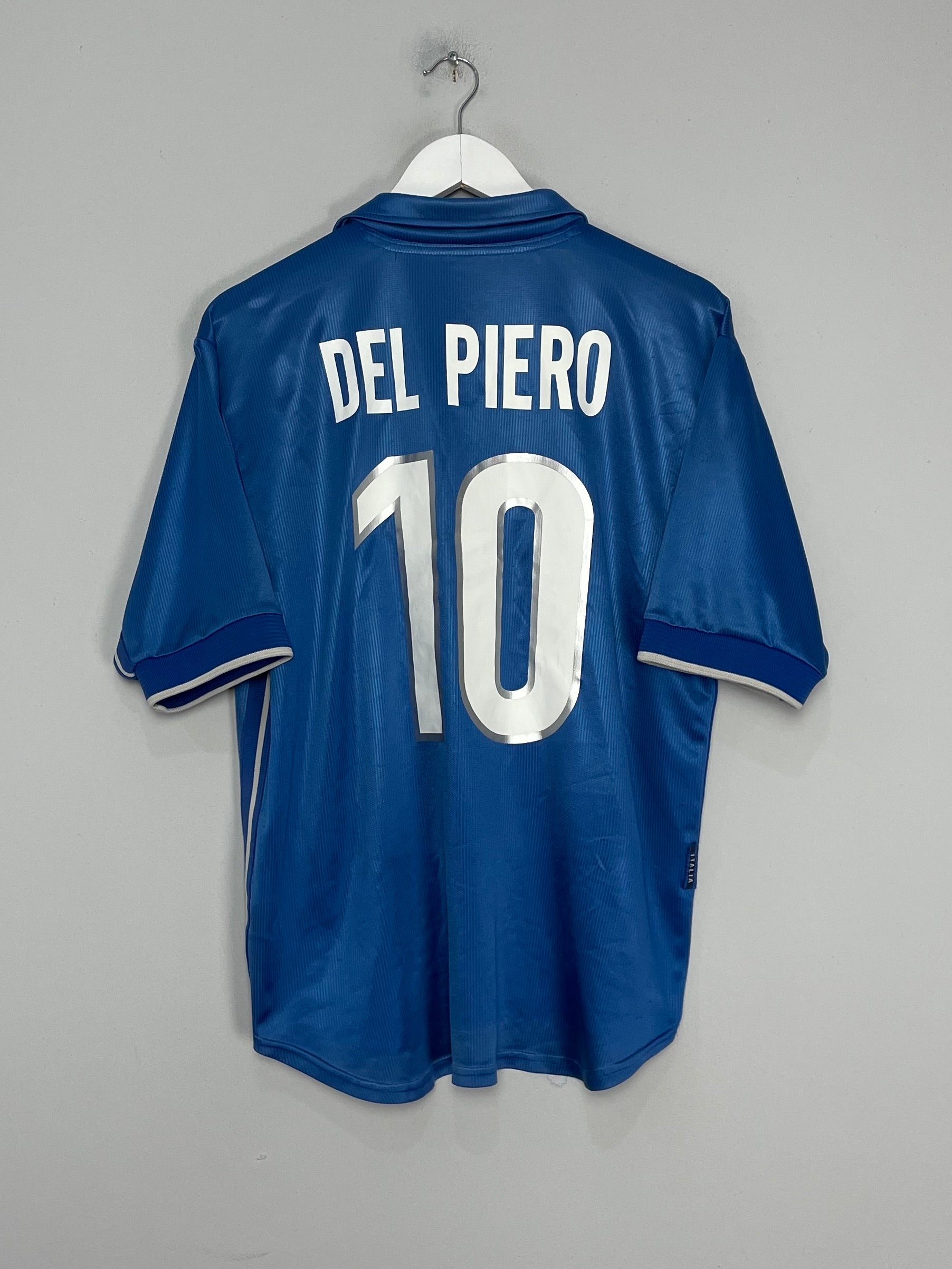 Shop 1997/98 ITALY DEL PIERO #10 HOME SHIRT (L) NIKE, classic football shirts, vintage football shirts & retro soccer jerseys at Cult Kits