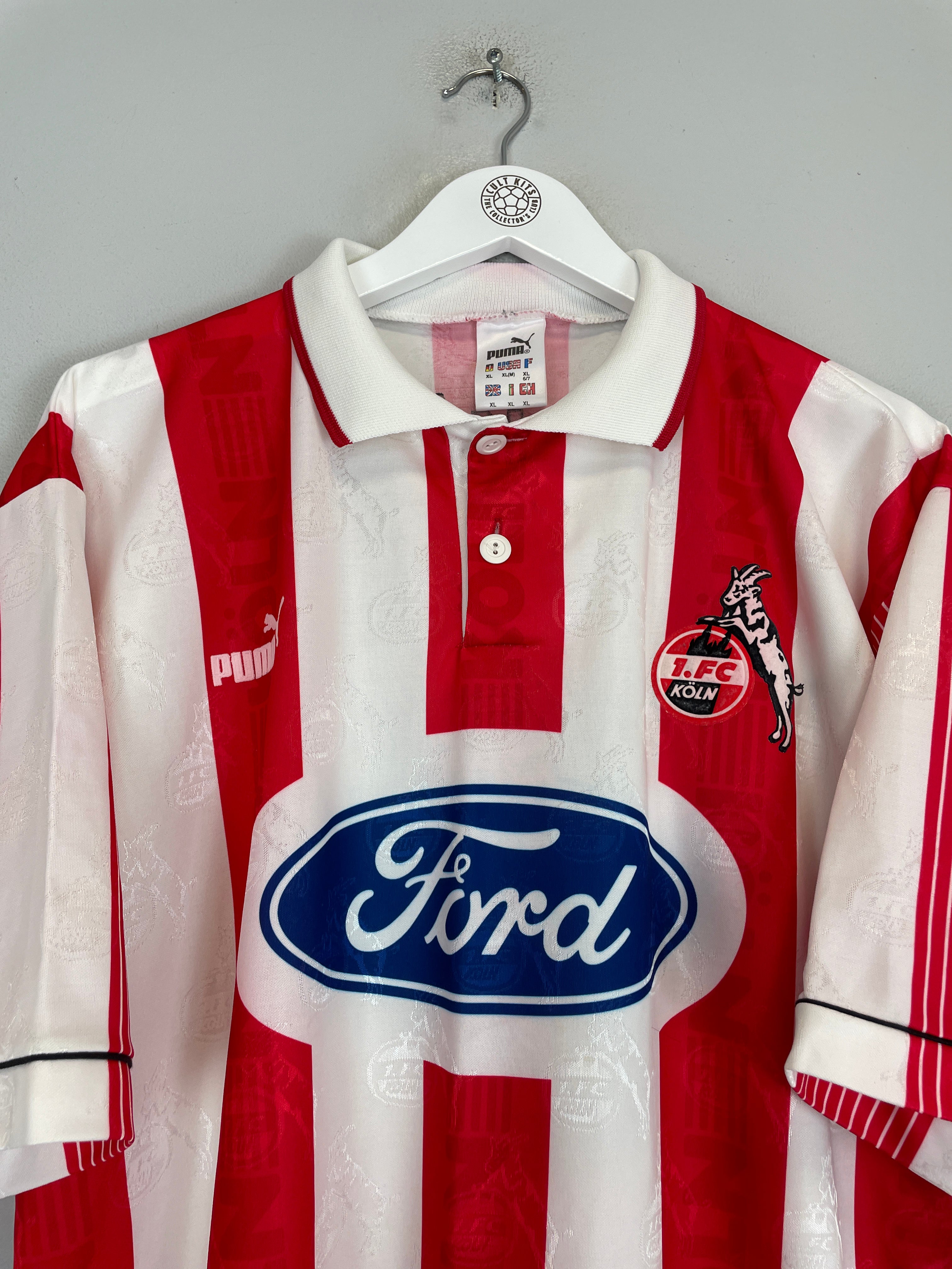 Shop 1995/96 FC KOLN #3 HOME SHIRT (XL) PUMA, classic football shirts, vintage football shirts & retro soccer jerseys at Cult Kits