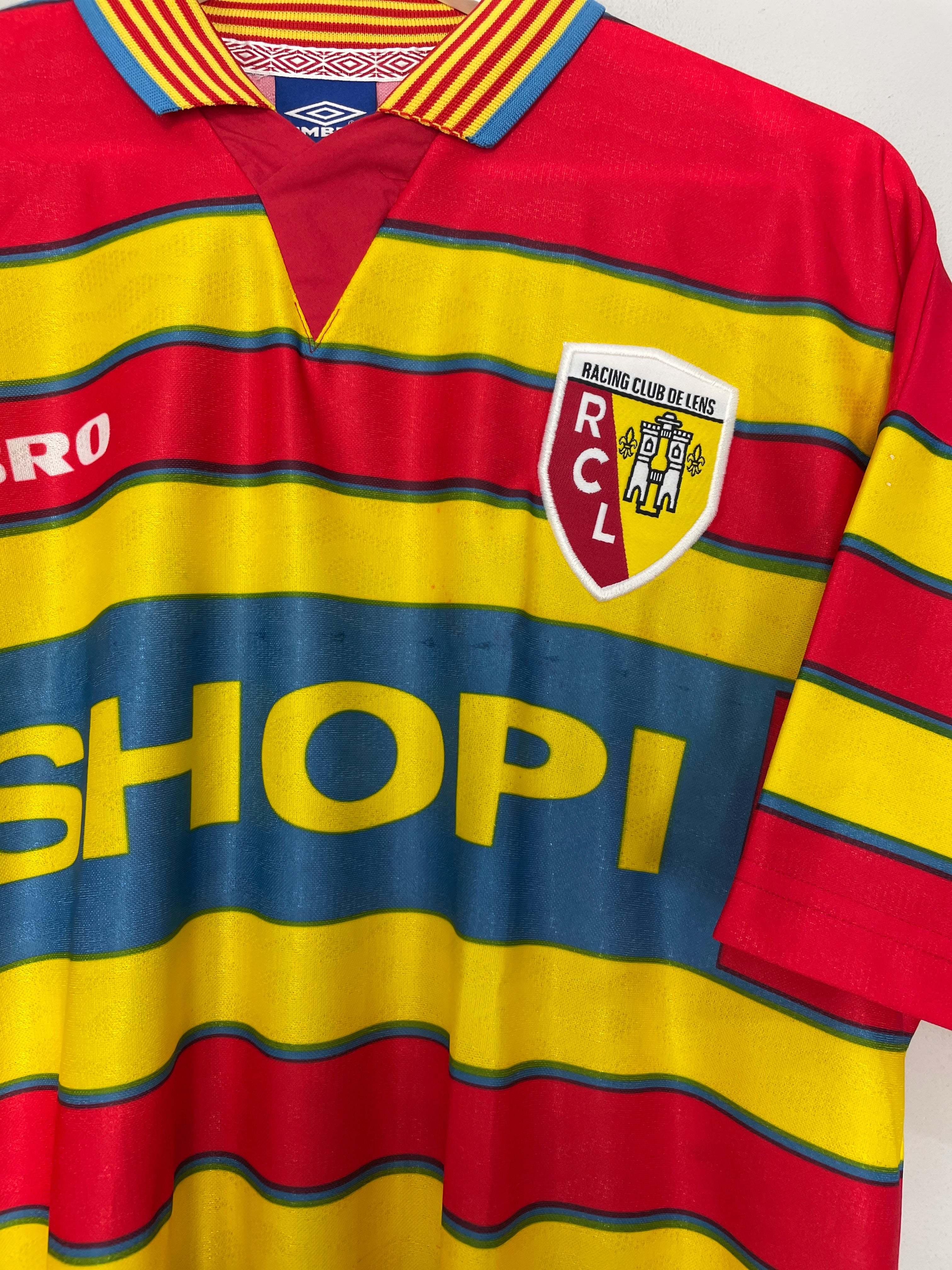 Shop 1997/98 RC LENS HOME SHIRT (L) UMBRO, classic football shirts, vintage football shirts & retro soccer jerseys at Cult Kits