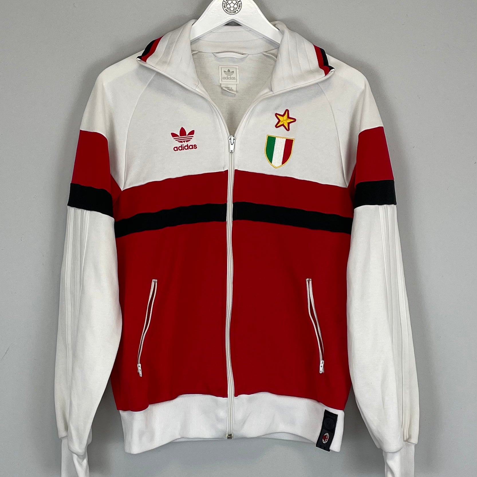 Shop 1990/93 AC MILAN ADIDAS ORIGINALS TRAINING JACKET (M), classic football shirts, vintage football shirts & retro soccer jerseys at Cult Kits