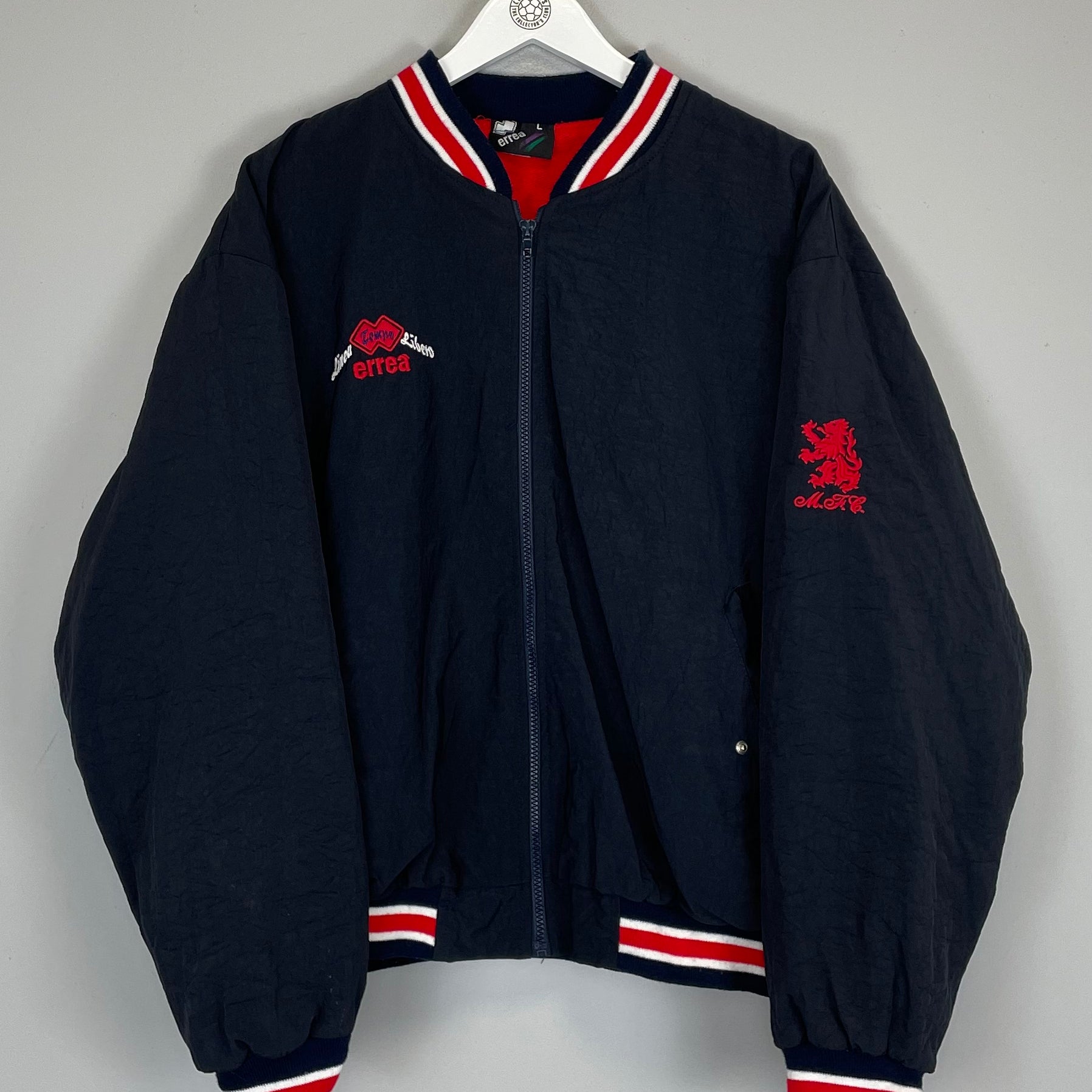 Shop 2001/07 MIDDLESBROUGH BOMBER JACKET (L) ERREA, classic football shirts, vintage football shirts & retro soccer jerseys at Cult Kits