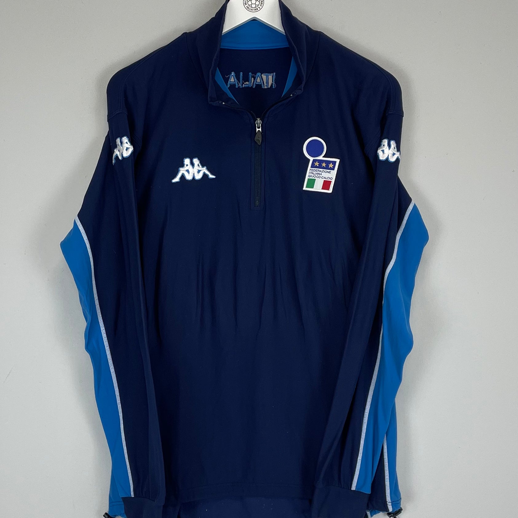 Shop 2002 ITALY 1/4 ZIP JACKET (L) KAPPA, classic football shirts, vintage football shirts & retro soccer jerseys at Cult Kits