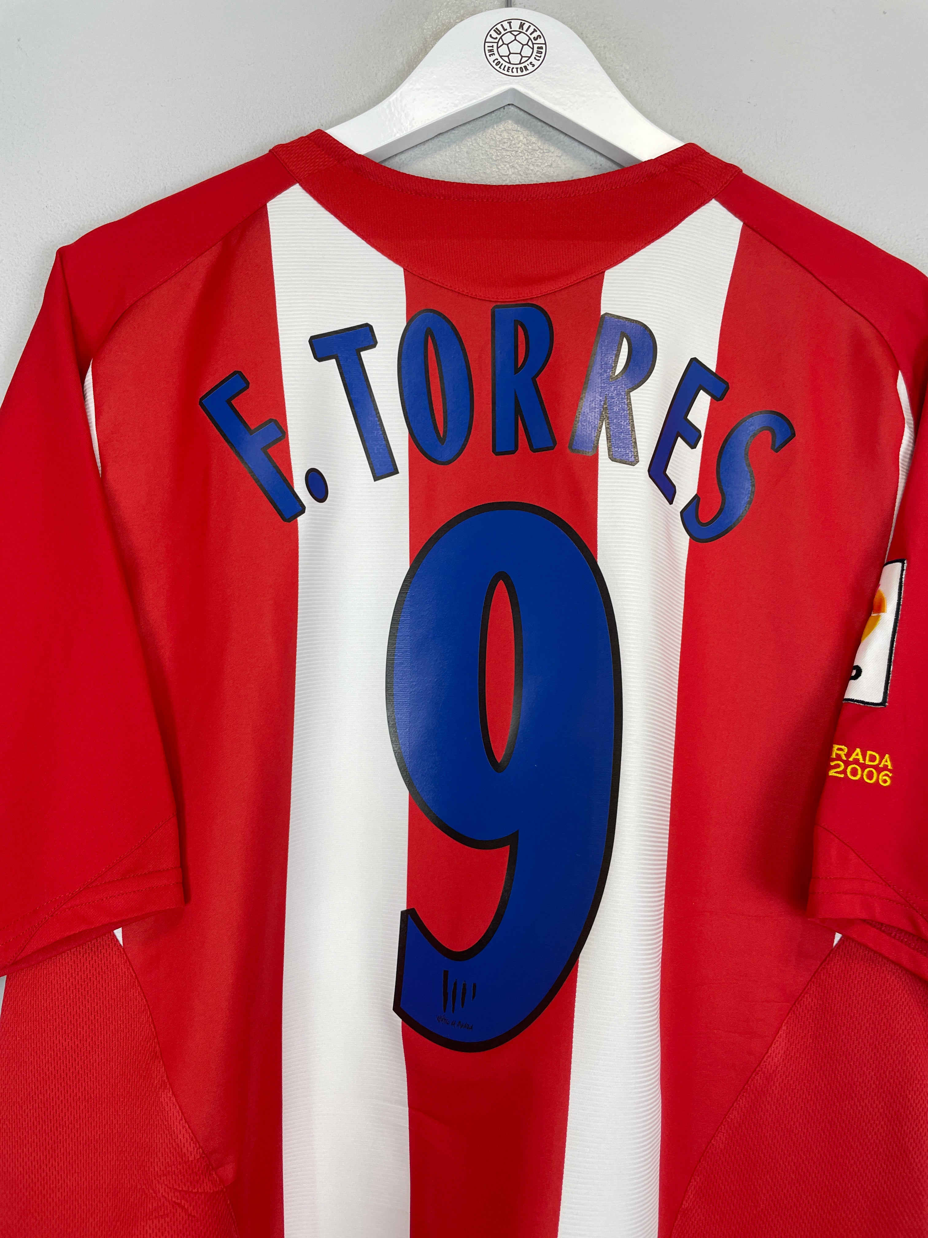 Shop 2005/06 ATLETICO MADRID F.TORRES #9 HOME SHIRT (L) NIKE, classic football shirts, vintage football shirts & retro soccer jerseys at Cult Kits