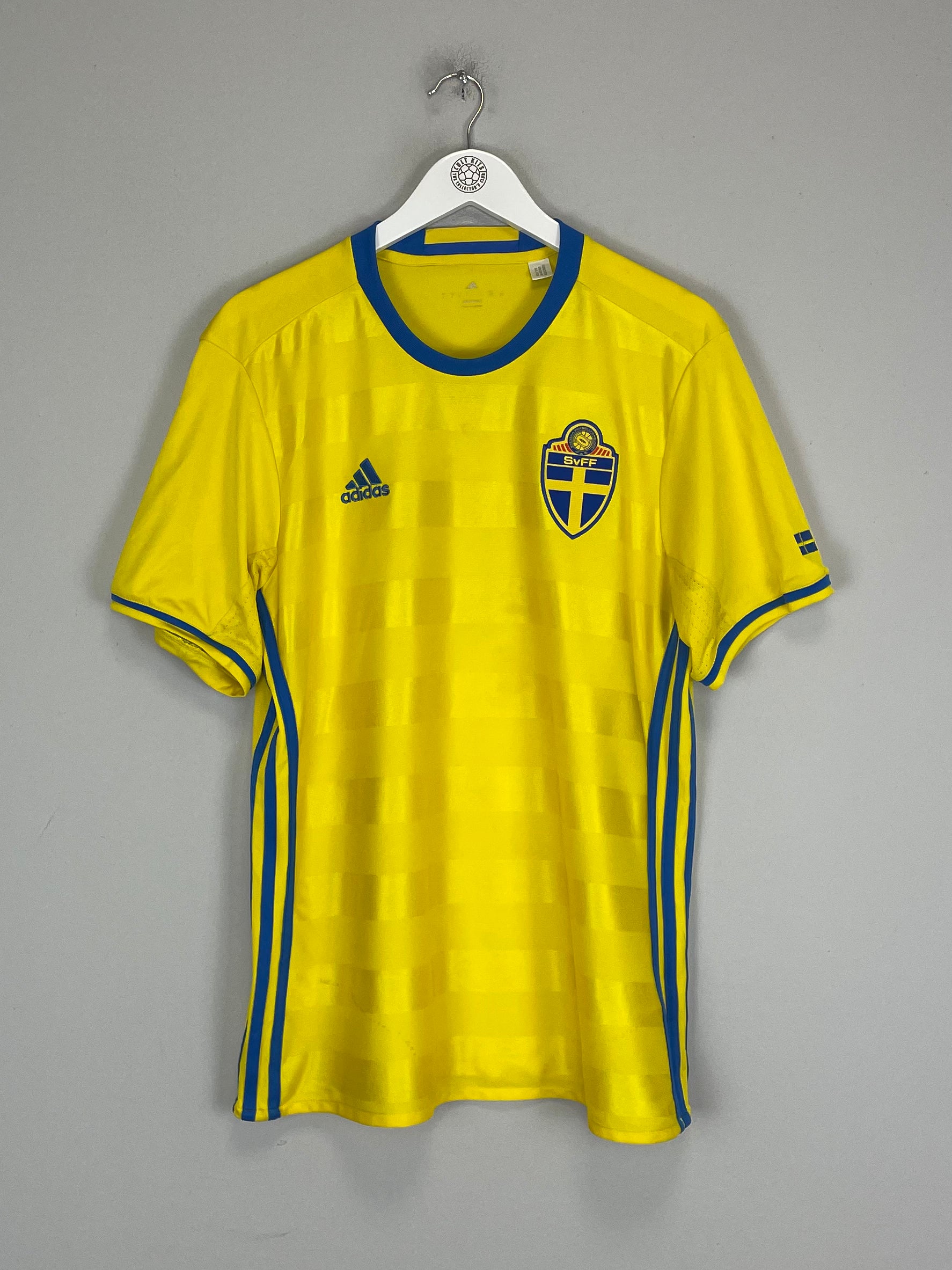 Shop 2016/17 SWEDEN HOME SHIRT (L) ADIDAS, classic football shirts, vintage football shirts & retro soccer jerseys at Cult Kits