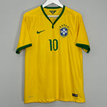 Shop 2014/15 BRAZIL NEYMAR JR #10 HOME SHIRT (L) NIKE, classic football shirts, vintage football shirts & retro soccer jerseys at Cult Kits