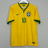 Shop 2014/15 BRAZIL NEYMAR JR #10 HOME SHIRT (L) NIKE, classic football shirts, vintage football shirts & retro soccer jerseys at Cult Kits