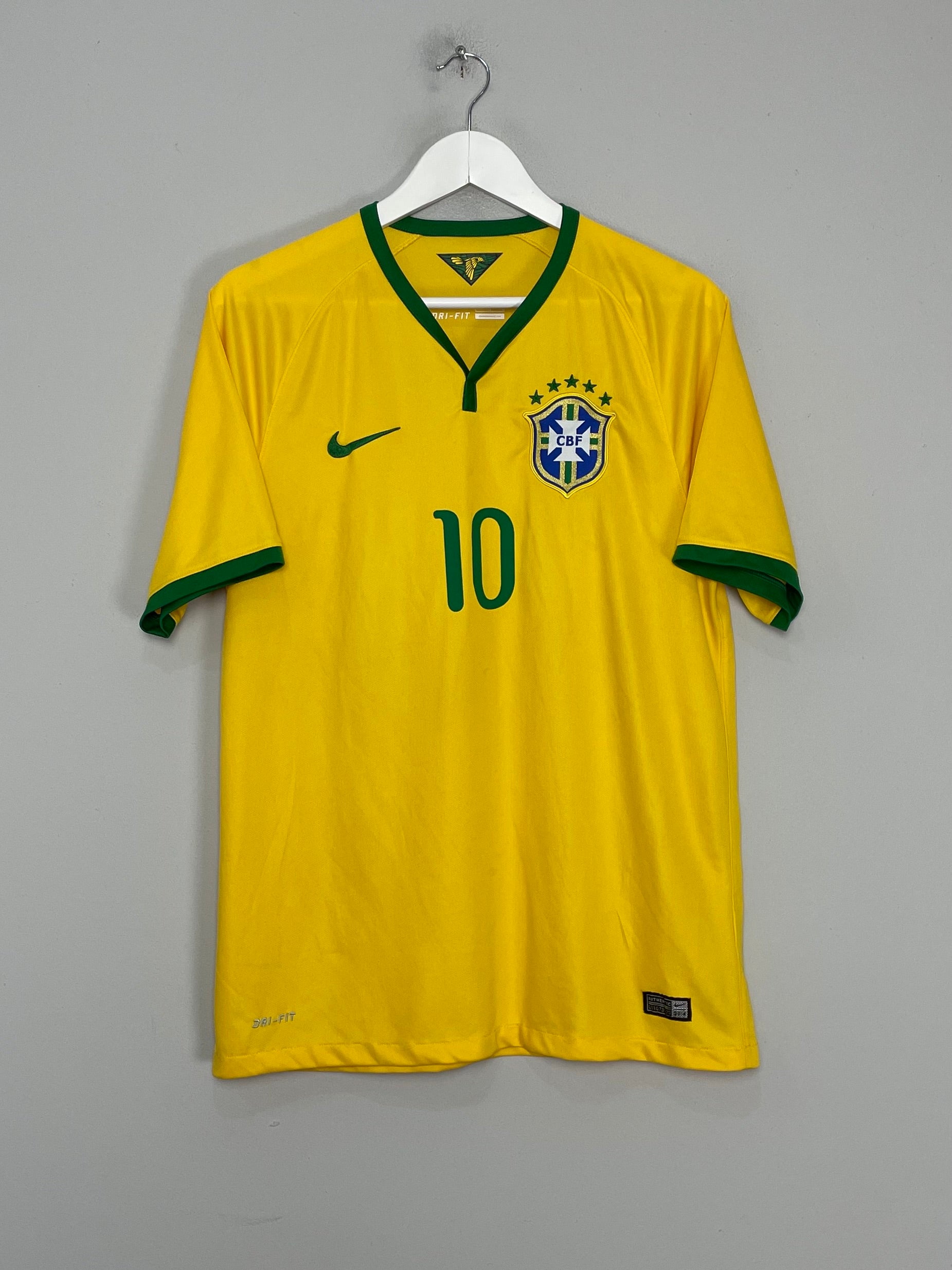 Shop 2014/15 BRAZIL NEYMAR JR #10 HOME SHIRT (L) NIKE, classic football shirts, vintage football shirts & retro soccer jerseys at Cult Kits