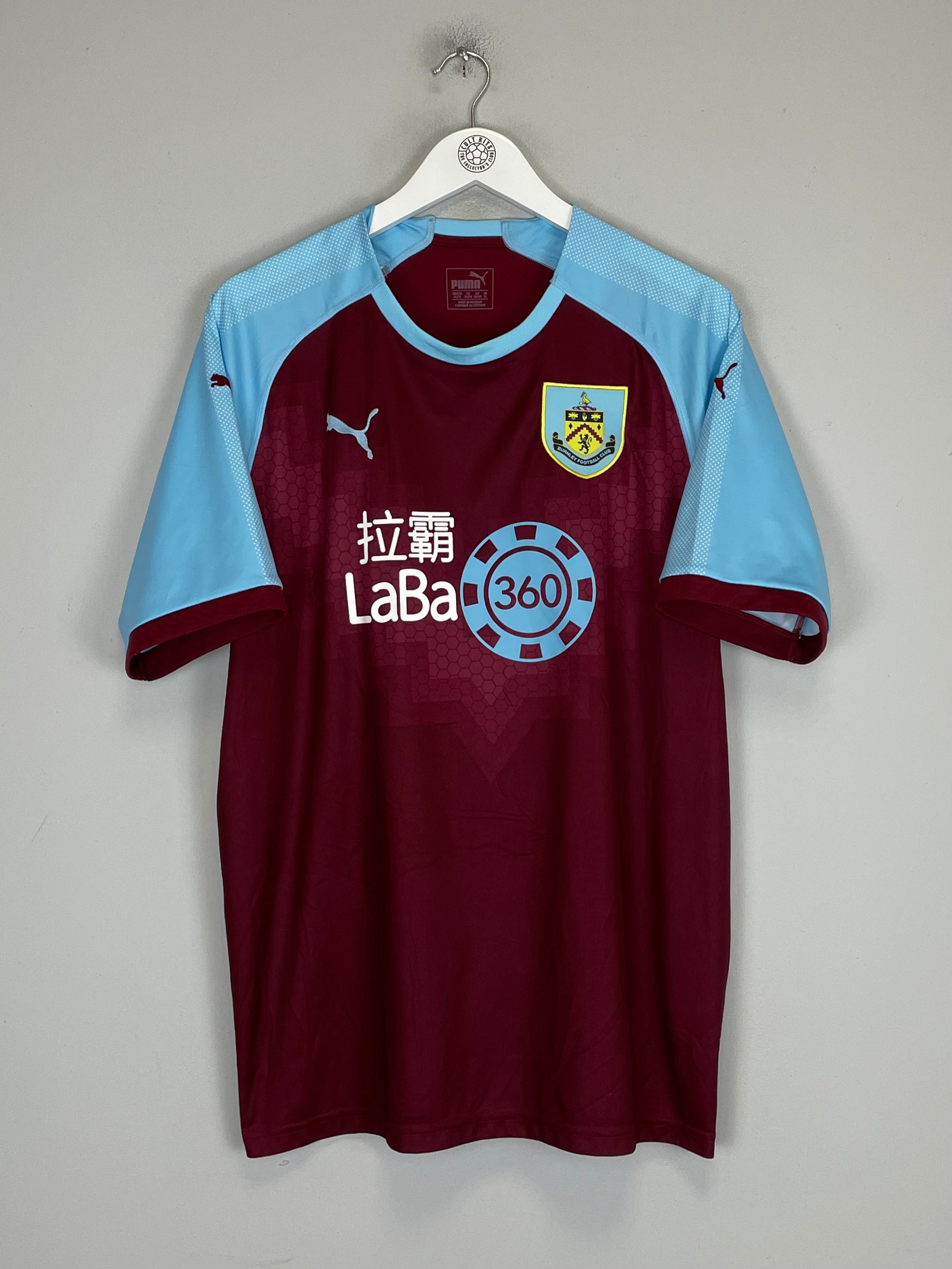 Shop 2018/19 BURNLEY CHAMBERS #3 HOME SHIRT (XL) PUMA, classic football shirts, vintage football shirts & retro soccer jerseys at Cult Kits