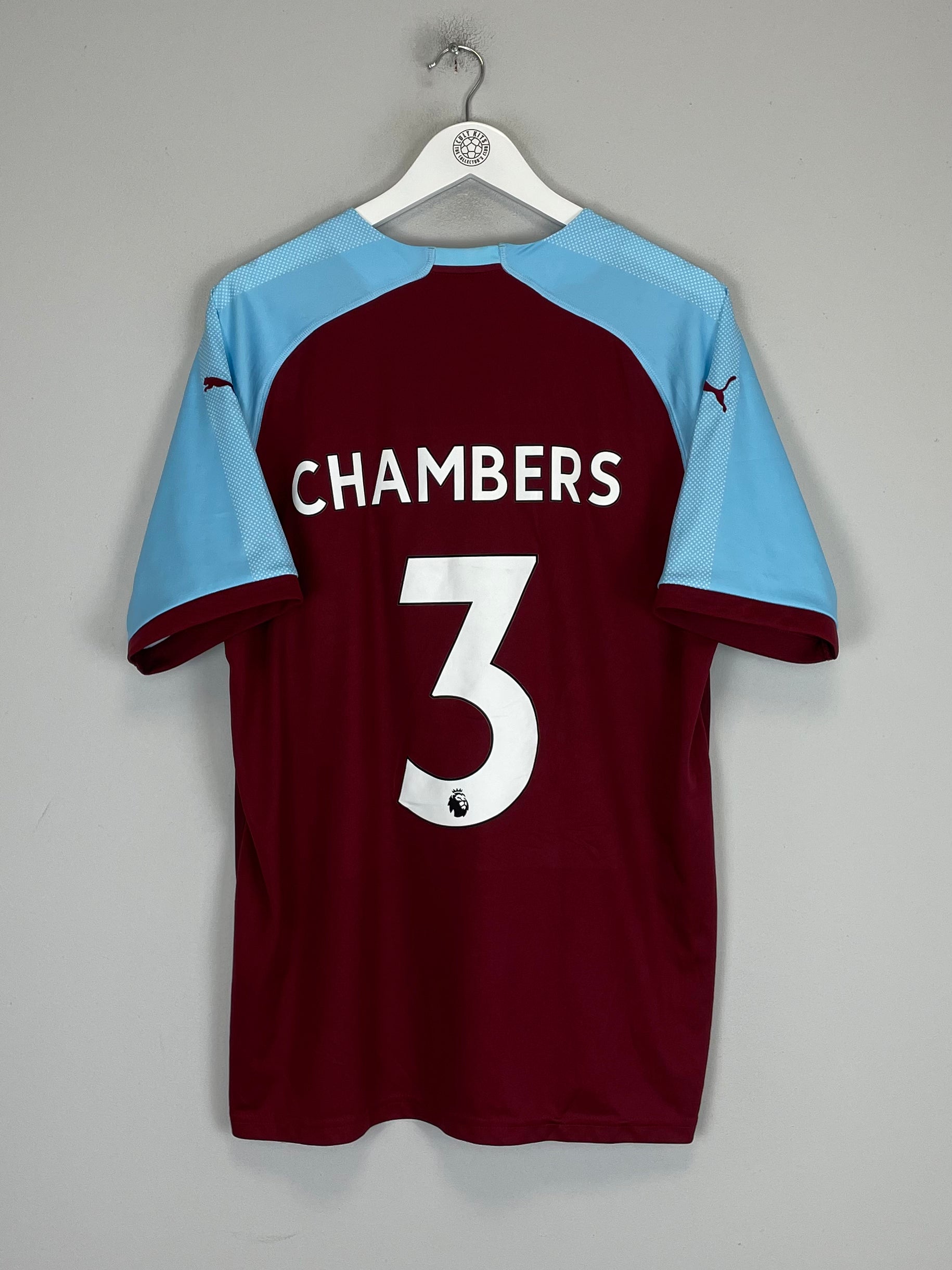 Shop 2018/19 BURNLEY CHAMBERS #3 HOME SHIRT (XL) PUMA, classic football shirts, vintage football shirts & retro soccer jerseys at Cult Kits