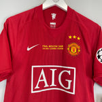 Shop 2007/09 MANCHESTER UNITED RONALDO #7 *BNWT* C/L FINAL HOME SHIRT (M) NIKE, classic football shirts, vintage football shirts & retro soccer jerseys at Cult Kits