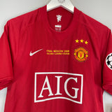 Shop 2007/09 MANCHESTER UNITED RONALDO #7 *BNWT* C/L FINAL HOME SHIRT (M) NIKE, classic football shirts, vintage football shirts & retro soccer jerseys at Cult Kits
