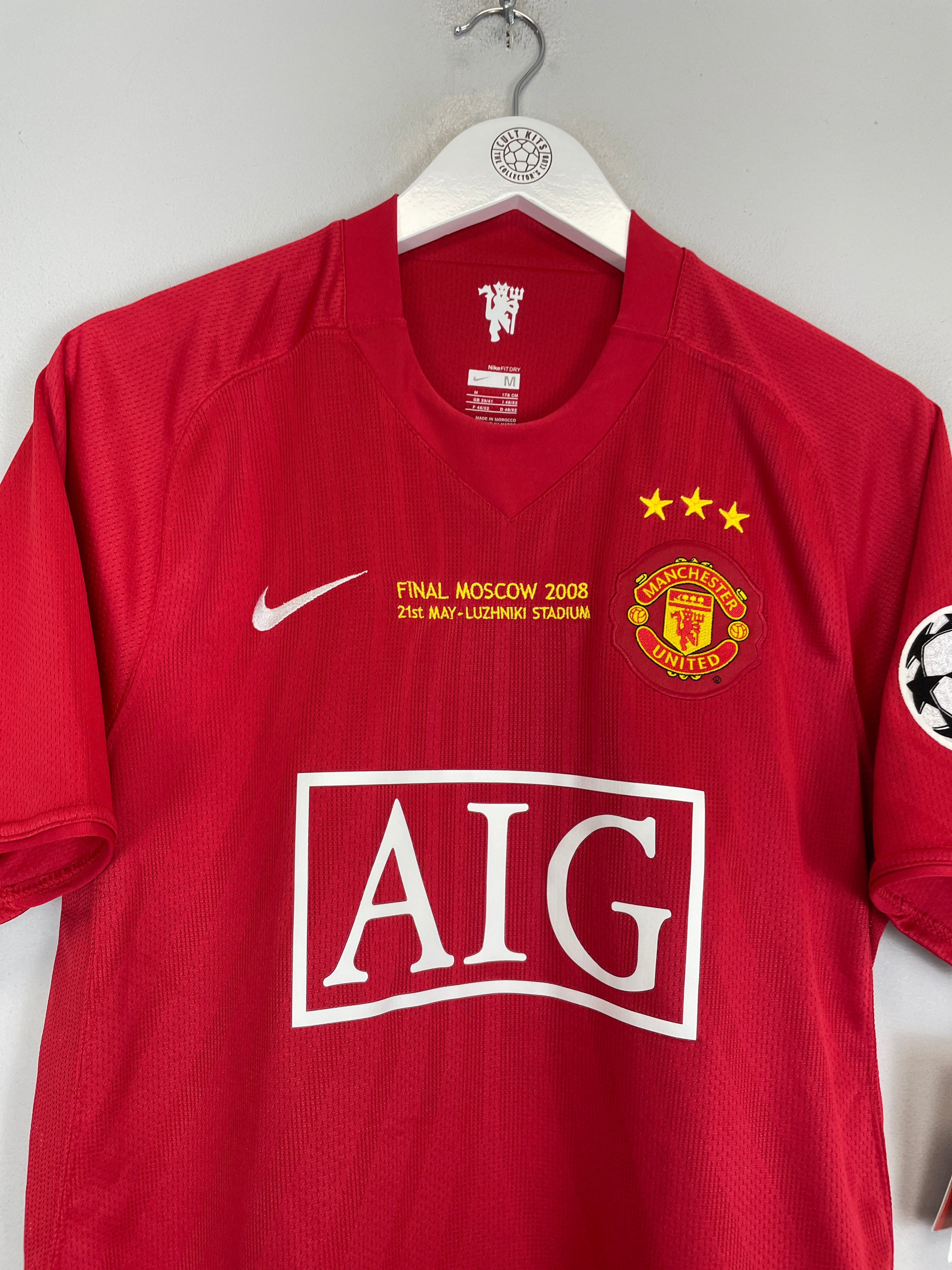 Shop 2007/09 MANCHESTER UNITED RONALDO #7 *BNWT* C/L FINAL HOME SHIRT (M) NIKE, classic football shirts, vintage football shirts & retro soccer jerseys at Cult Kits