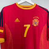 2002/04 SPAIN RAUL #7 HOME SHIRT (M) ADIDAS