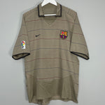 Shop 2003/04 BARCELONA RONALDINHO #10 AWAY SHIRT (XL) NIKE, classic football shirts, vintage football shirts & retro soccer jerseys at Cult Kits