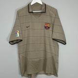 Shop 2003/04 BARCELONA RONALDINHO #10 AWAY SHIRT (XL) NIKE, classic football shirts, vintage football shirts & retro soccer jerseys at Cult Kits