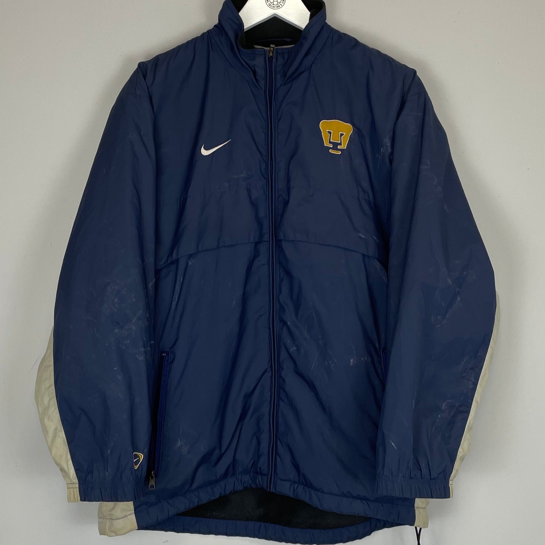 Shop 2001/02 UNAM PUMAS FLEECE LINED JACKET (S) NIKE, classic football shirts, vintage football shirts & retro soccer jerseys at Cult Kits