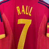 2002/04 SPAIN RAUL #7 HOME SHIRT (M) ADIDAS