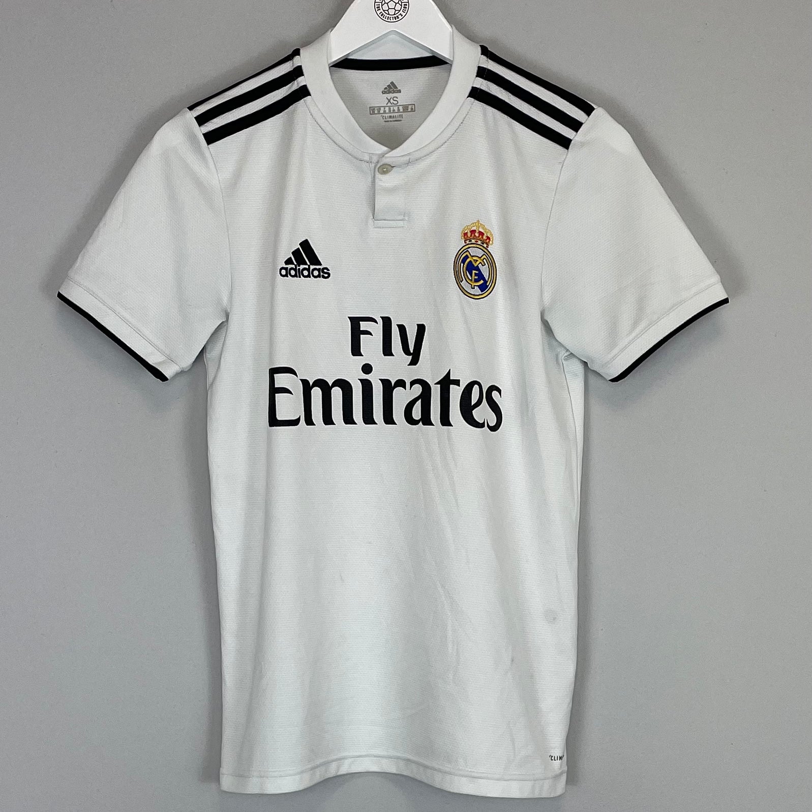 Shop 2018/19 REAL MADRID HOME SHIRT (XS) ADIDAS, classic football shirts, vintage football shirts & retro soccer jerseys at Cult Kits
