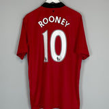 Shop 2013/14 MANCHESTER UNITED ROONEY #10 HOME SHIRT (XL) NIKE, classic football shirts, vintage football shirts & retro soccer jerseys at Cult Kits