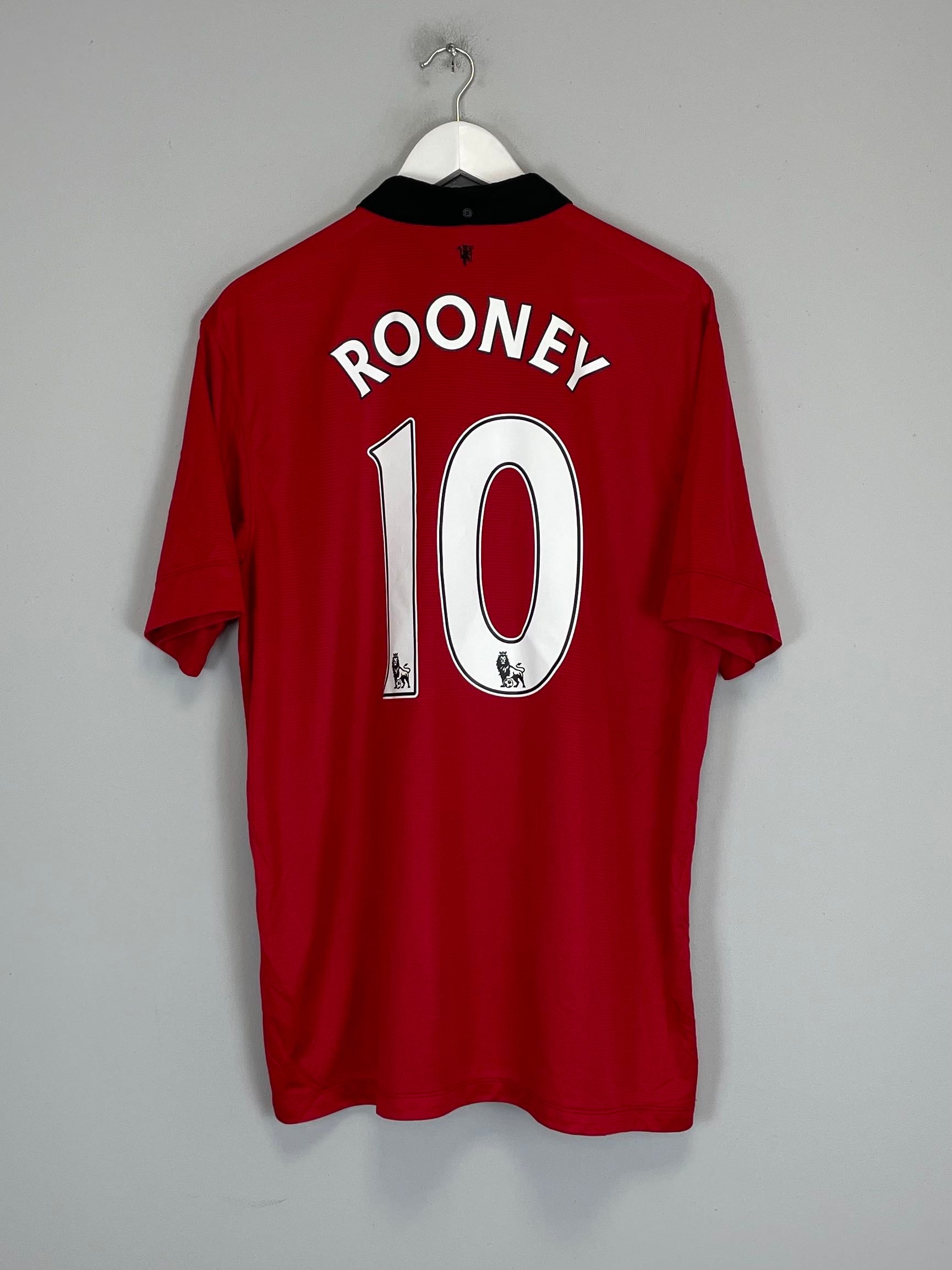 Shop 2013/14 MANCHESTER UNITED ROONEY #10 HOME SHIRT (XL) NIKE, classic football shirts, vintage football shirts & retro soccer jerseys at Cult Kits