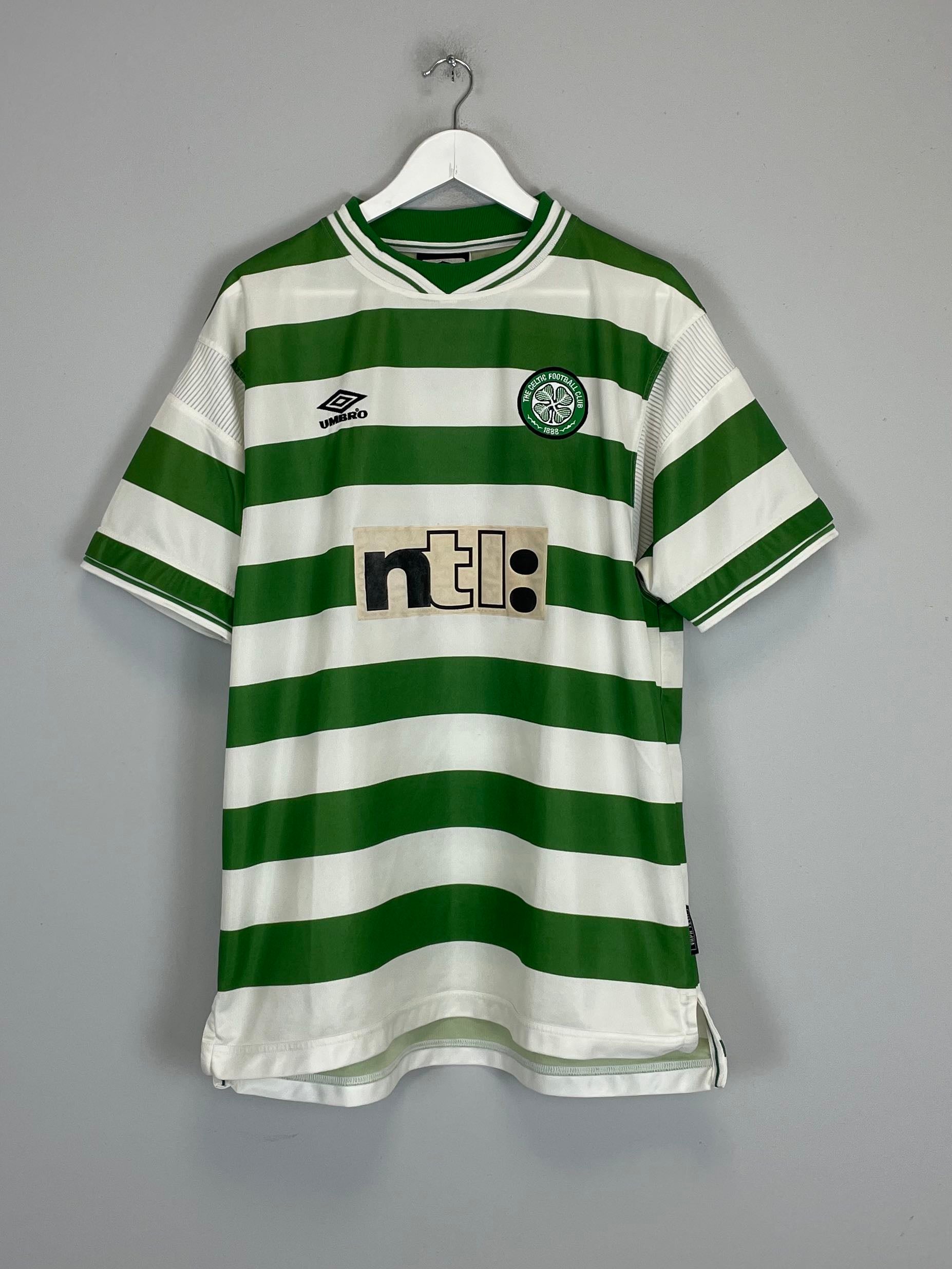 Shop 1999/01 CELTIC HOME SHIRT (XL) UMBRO, classic football shirts, vintage football shirts & retro soccer jerseys at Cult Kits