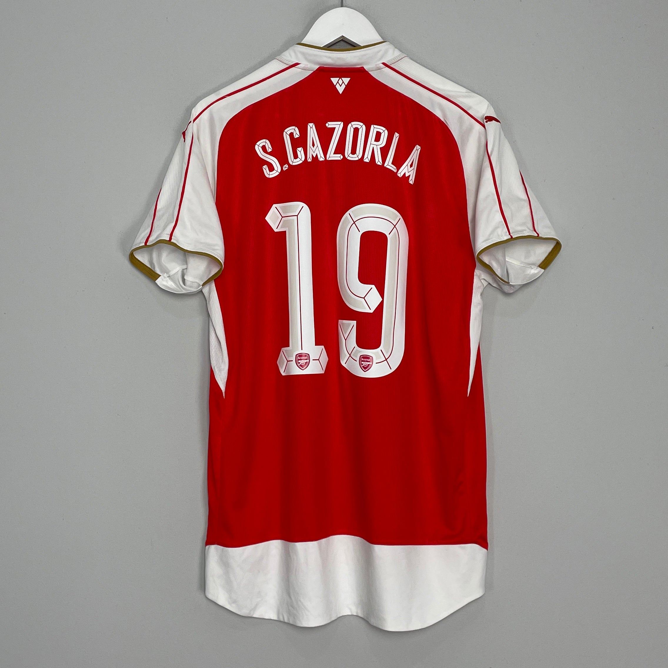 Shop 2015/16 ARSENAL S.CAZORLA #19 HOME SHIRT (XL) PUMA, classic football shirts, vintage football shirts & retro soccer jerseys at Cult Kits