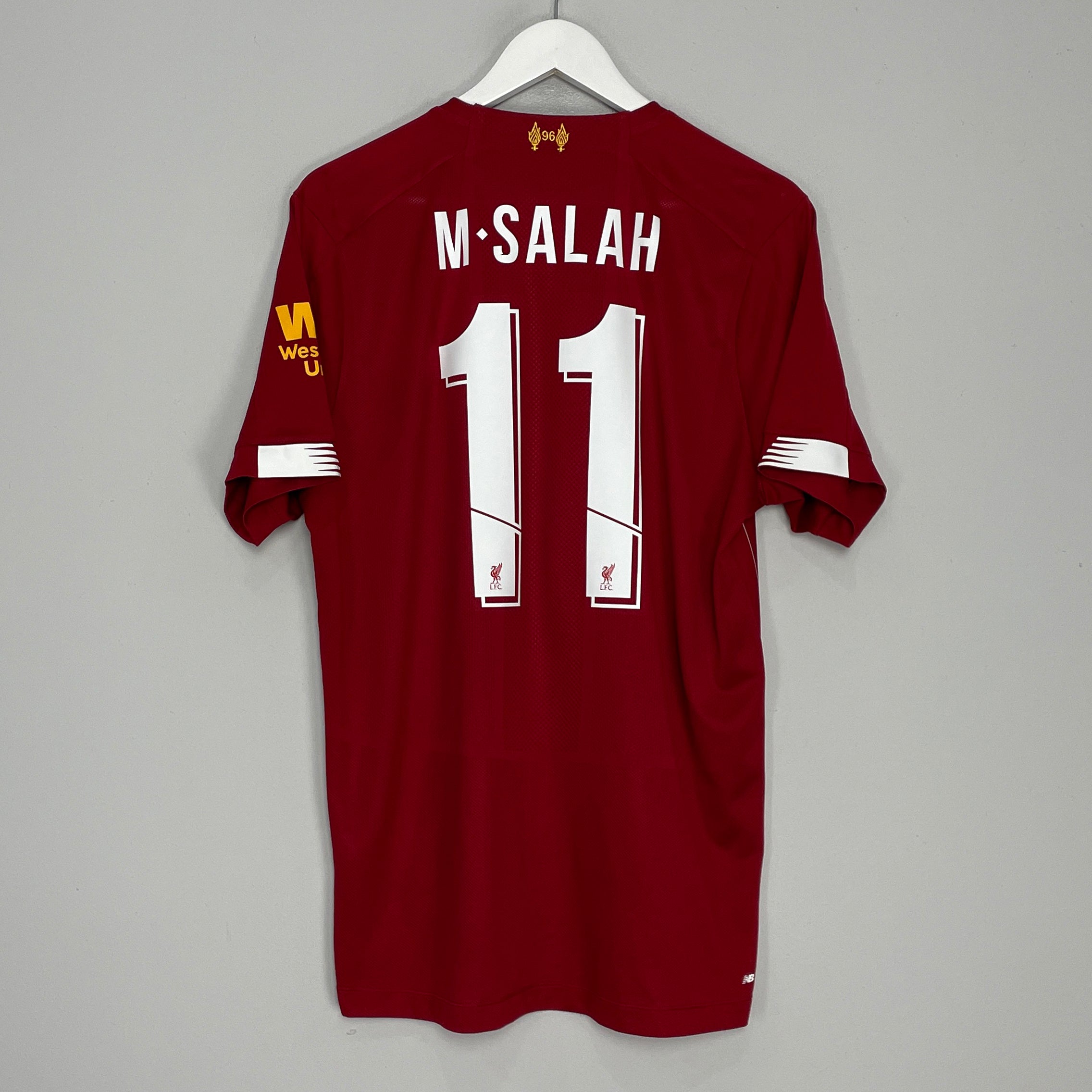 Shop 2019/20 LIVERPOOL SALAH #11 AWAY SHIRT (L) NEW BALANCE, classic football shirts, vintage football shirts & retro soccer jerseys at Cult Kits