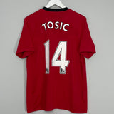 2009/10 MANCHESTER UNITED TOSIC #14 HOME SHIRT (L) NIKE