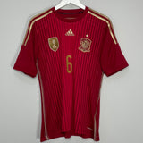 Shop 2013/15 SPAIN A.INIESTA #6 HOME SHIRT (M) ADIDAS, classic football shirts, vintage football shirts & retro soccer jerseys at Cult Kits