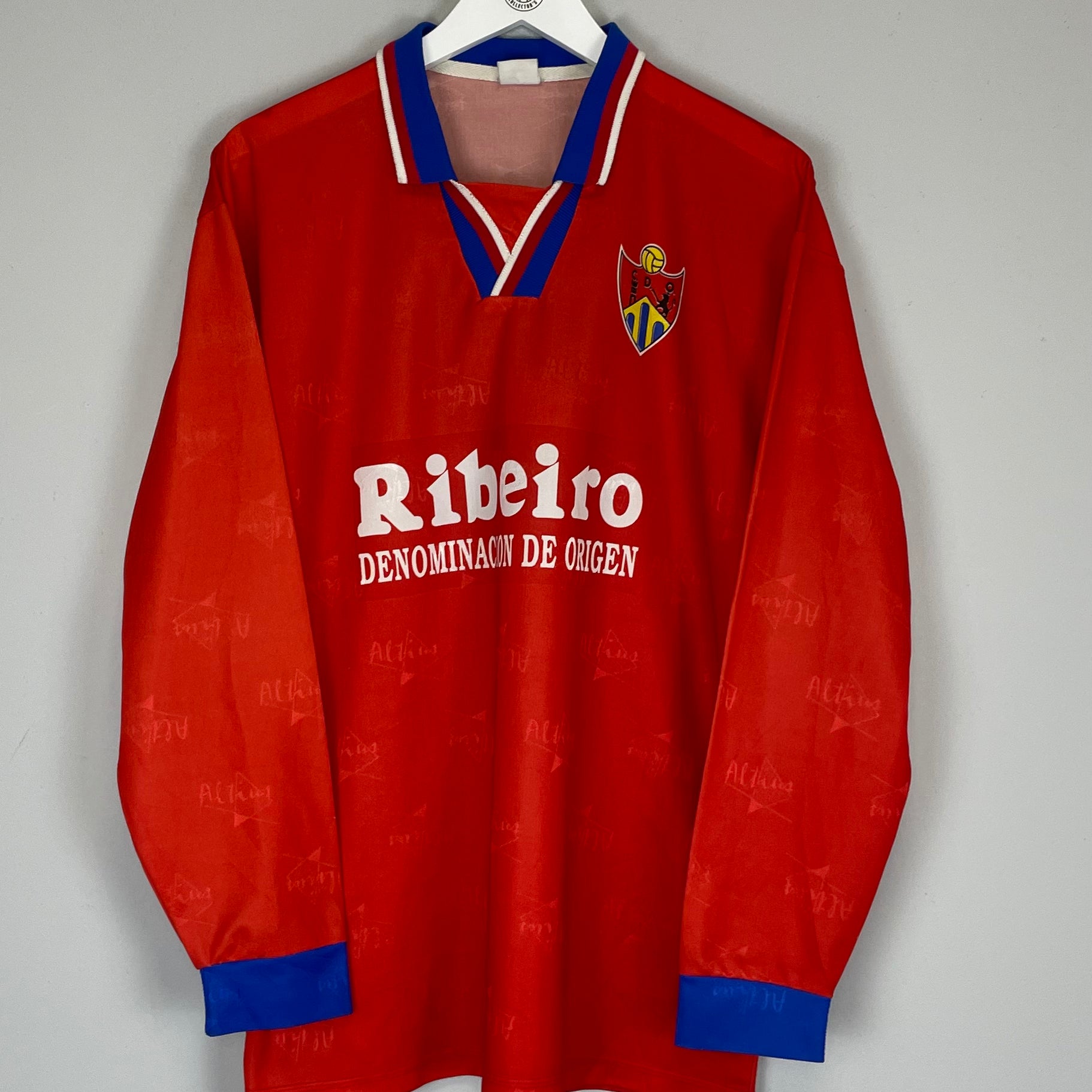 Shop 1993/94 CD OURENSE #12 L/S HOME SHIRT (L) OM, classic football shirts, vintage football shirts & retro soccer jerseys at Cult Kits