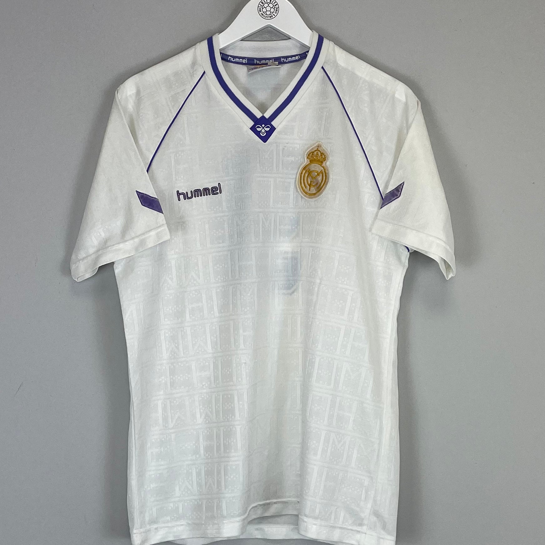Shop 1990/91 REAL MADRID #9 HOME SHIRT (XL) HUMMEL, classic football shirts, vintage football shirts & retro soccer jerseys at Cult Kits